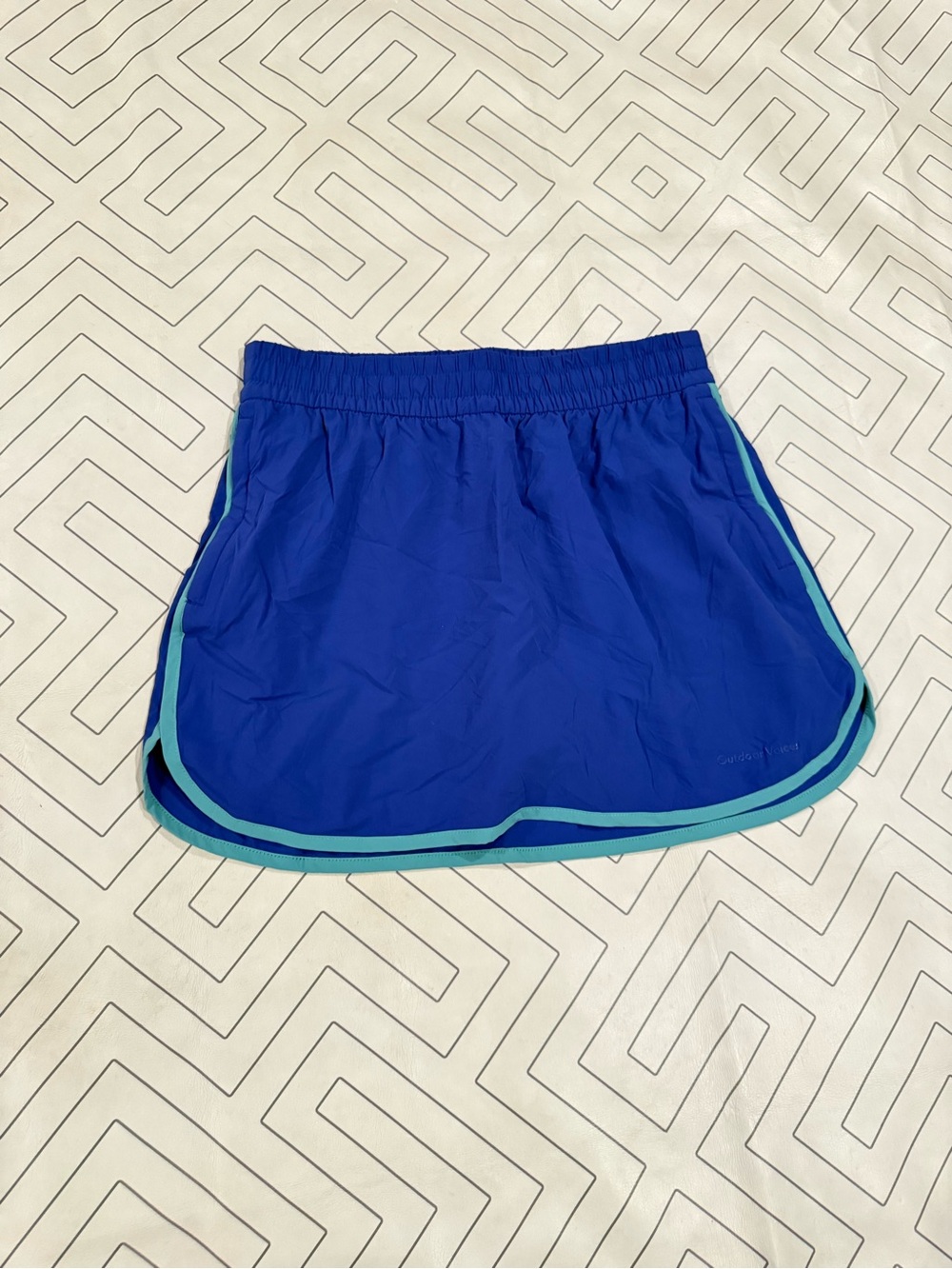 Outdoor Voices Blue Athletic Skort with Teal Trim